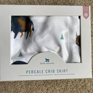 Buffalo/Bison print crib skirt